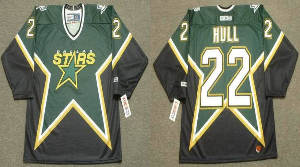 2019 Men Dallas Stars #22 Hull Black CCM NHL jerseys